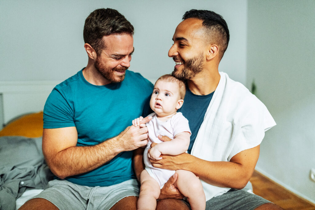 Gay couple adopted baby girl and enjoying the parenthood